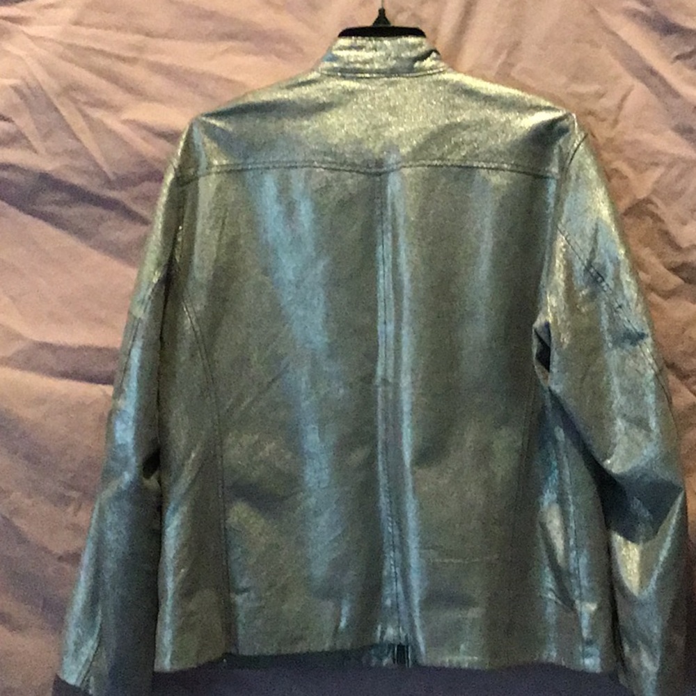 Chico’s Silver Metallic Jacket - image 2